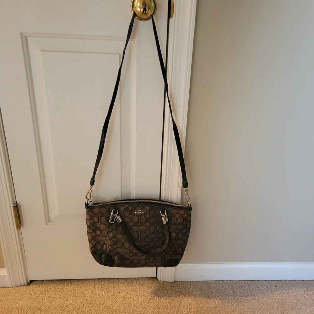 Coach Signature Gray Handbag - Picture 11 of 13